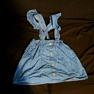 Wonder nation 4T denim skirt overalls